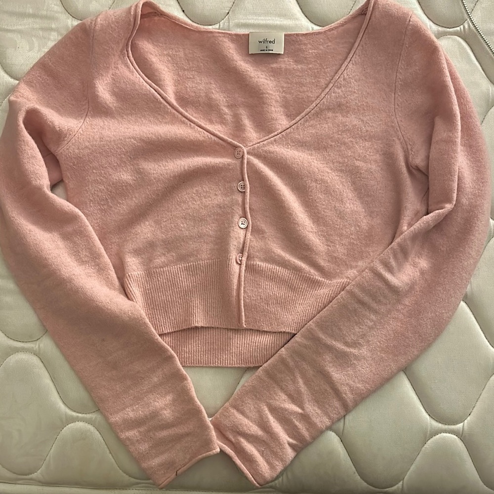 Wilfred knit Pink Button-Up Cardigan